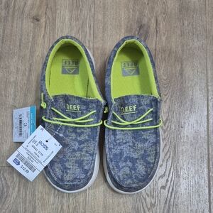 Reef Kids' Gray and Lime Sneakers